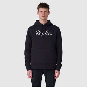 Rapha Logo Pullover Hoodie in Black - Size Small